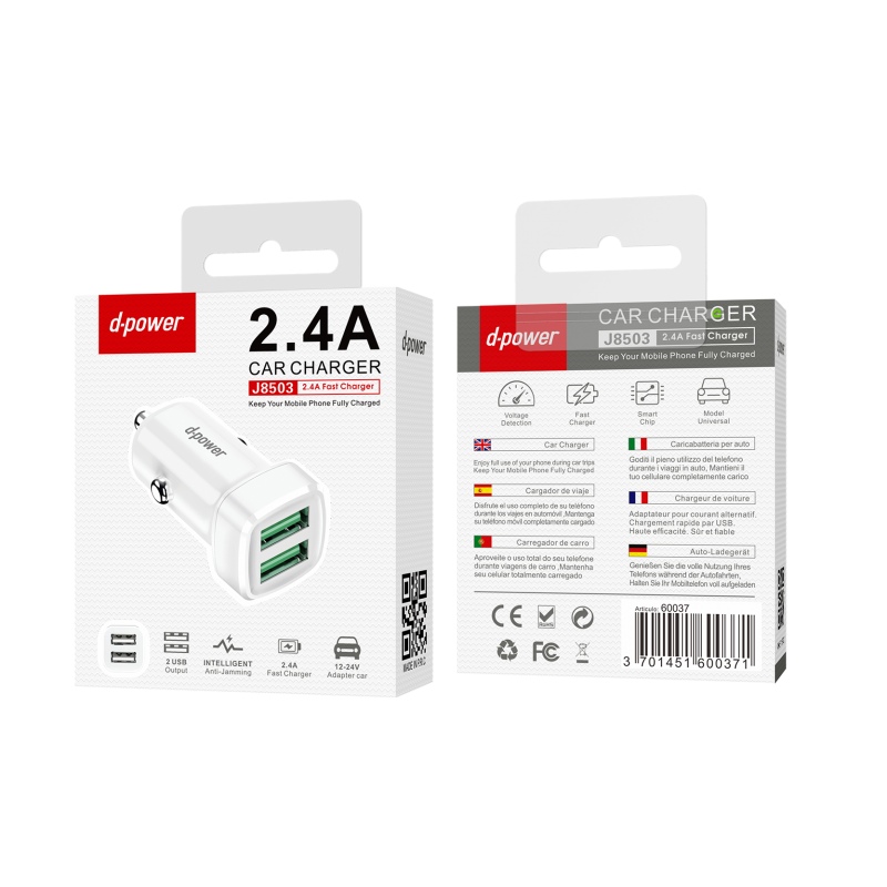 Adaptateur voiture 2 USB